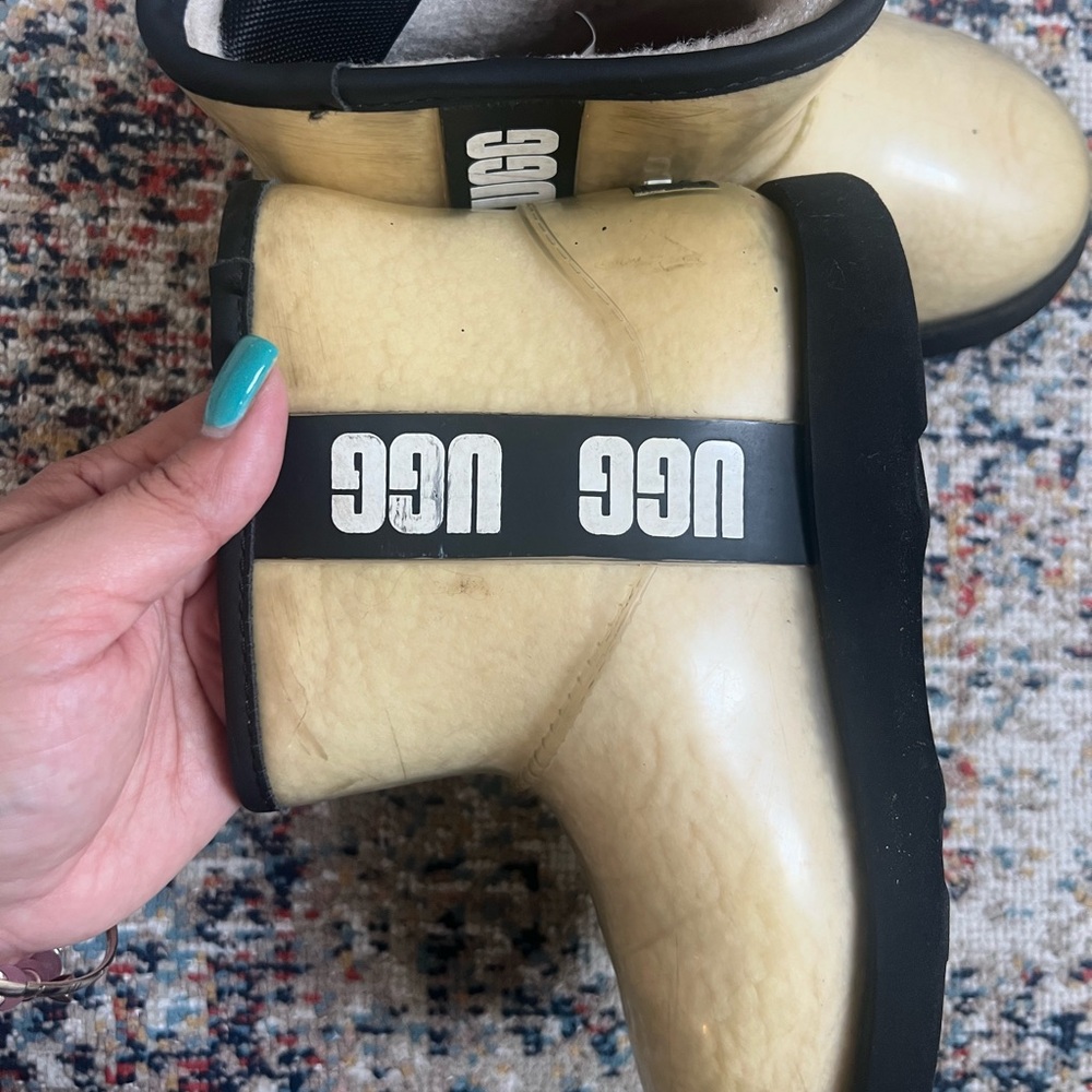 UGG Beige Rain Boots - Picture 6 of 7